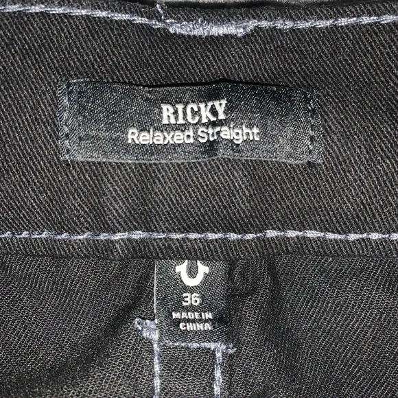 True Religion Men’s Black Relaxed Fit Jeans Size 36